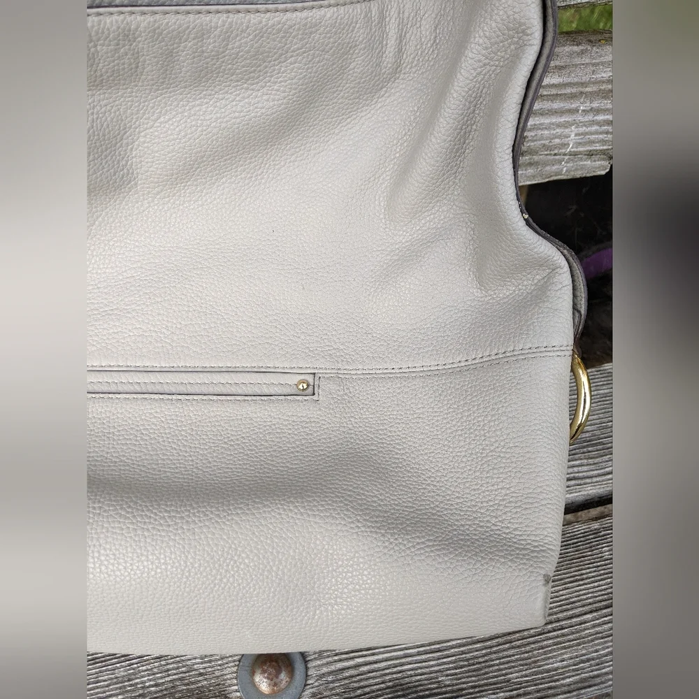 MICHAEL by Michael Kors - Austin MK Hobo Bag | Slate Gray Cement: 15w x 13h x 5d